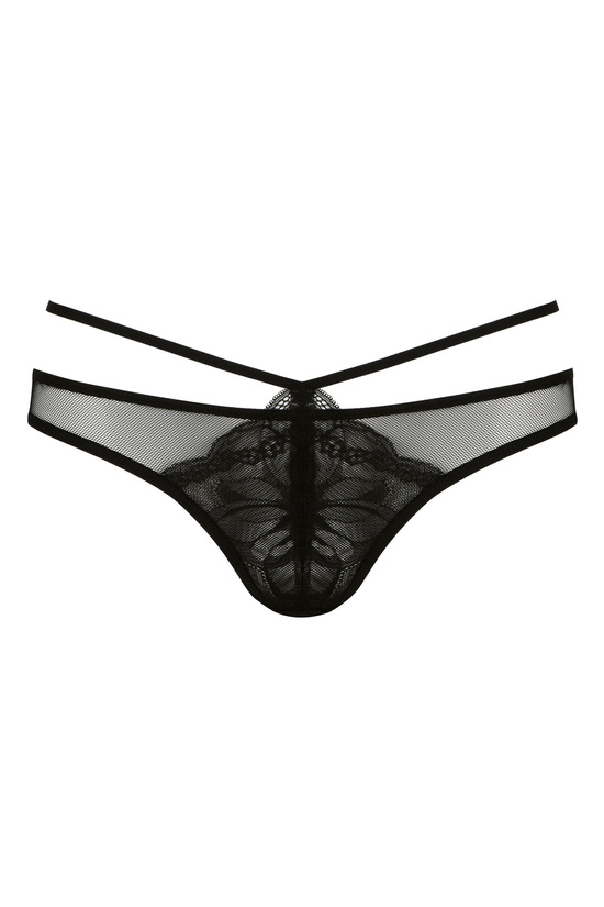 Charlize lace panty with straps black